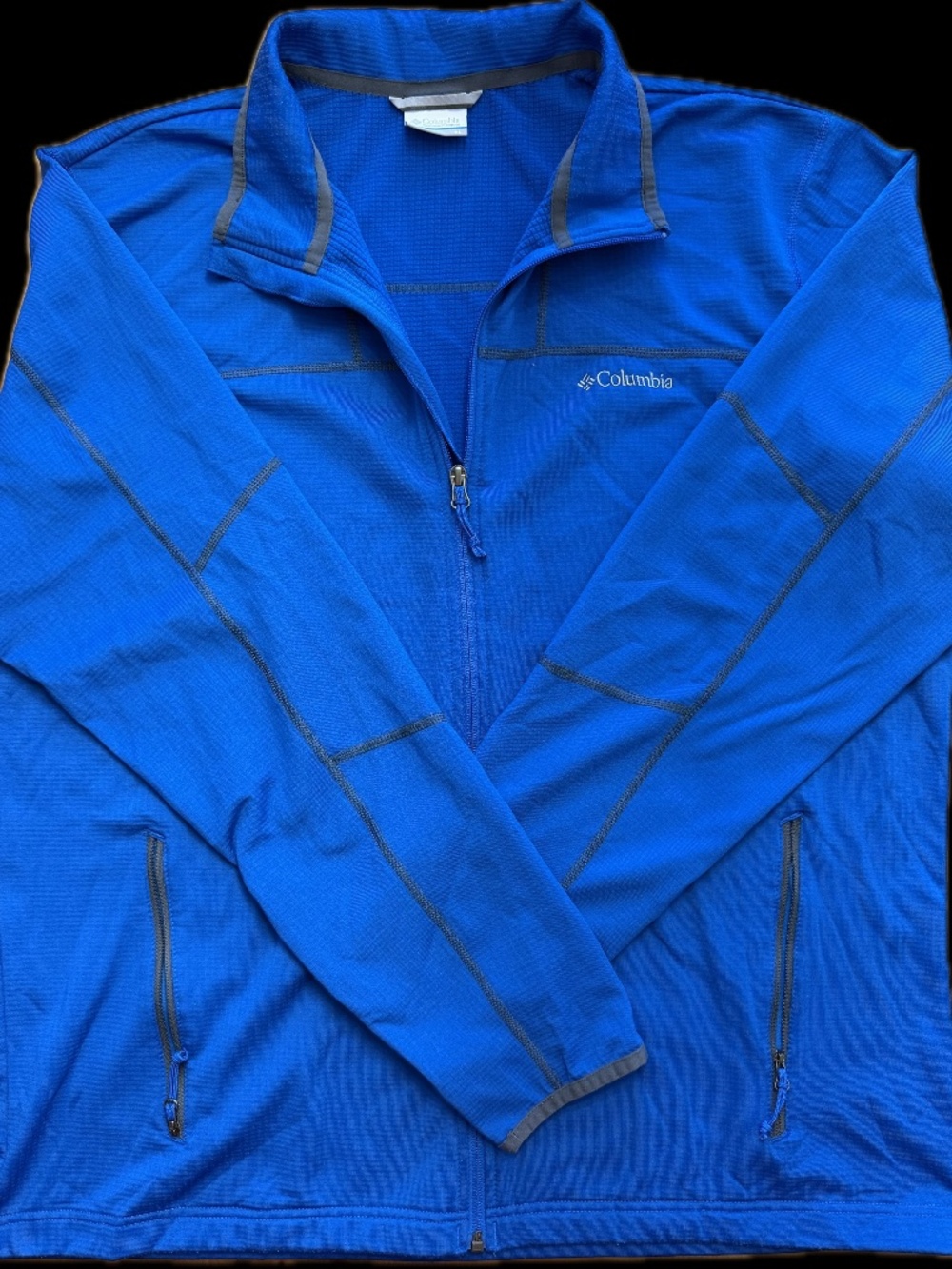 Columbia Technical Grid Fleece Jacket – Royal Blue – Excellent Condition